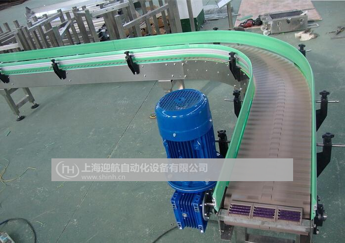 90度轉彎鏈板輸送機